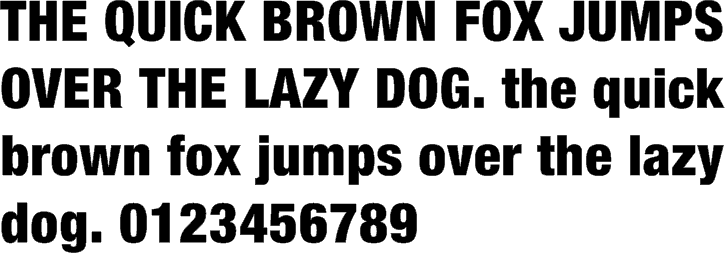 See the basic Neue Helvetica 97 Black Condensed font characters below ...