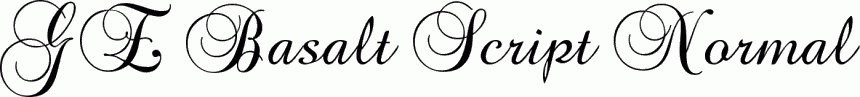 GE Basalt Script Normal free font download