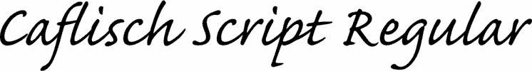 Caflisch Script Regular premium font buy and download